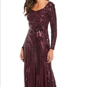 Burgundy Special Occasion Evening Dress